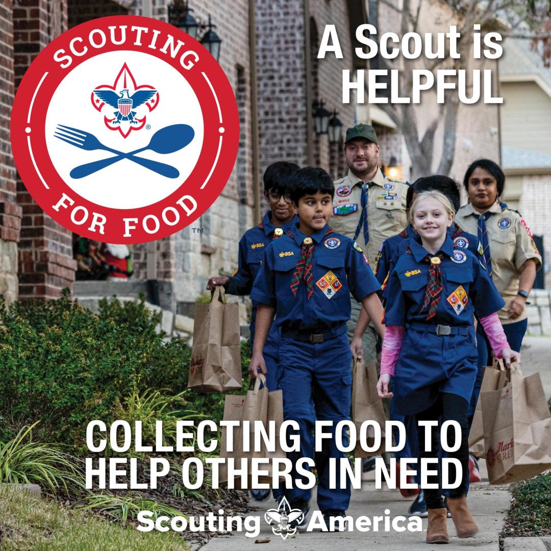 Scouting for food - collecting food to help others in need