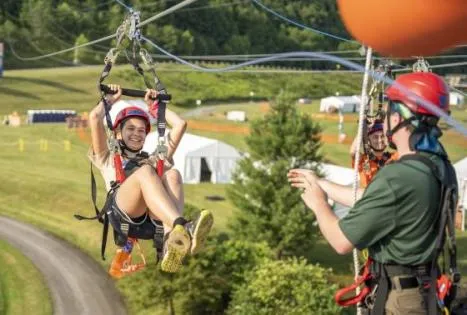 Zip lining at National Jamboree