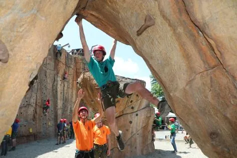 Rock climbing at National Jamboree