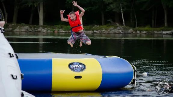 Scout doing aquatics activity