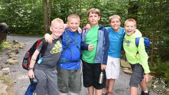 Scouts posing for photograph